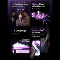 Baseus Sapphire Series Privacy Protection Tempered Glass Screen Protector (with Dust Filter)