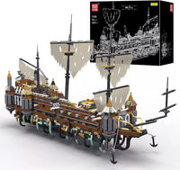 Mould King 13188 Pirate Ship Building Blocks Kits, MOC Silent Mary Sailboat