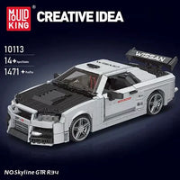 Mould King 10113 No. Skyline GTR R34 Car Building Block Toy 1471 pcs