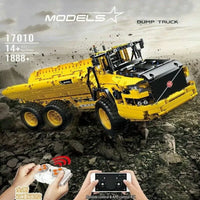 Mould King MOC The APP RC Dump Truck DIY Bricks Model Kids Toys 17010