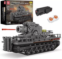 Mould King 20028 Army Tank Building Block Set, 1648 pcs WW2 Military Toy Tank