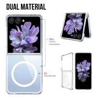 Crystal Clear Transparent Case Cover With Magnetic Ring for Samsung Galaxy