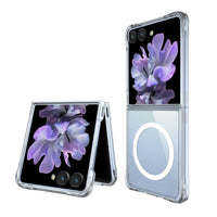 Crystal Clear Transparent Case Cover With Magnetic Ring for Samsung Galaxy