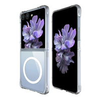 Crystal Clear Transparent Case Cover With Magnetic Ring for Samsung Galaxy