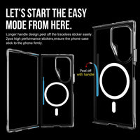 Crystal Clear Transparent Case Cover With Magnetic Ring for Samsung Galaxy