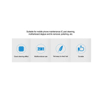 SUNSHINE SS-022D Mobile Phone Wire Brushes Cleaning Tool Motherboard IC Deglue and Tin Removal Double Head Copper Brush Repair