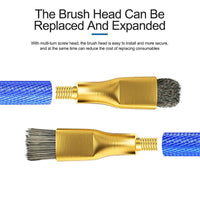 SUNSHINE SS-022D Mobile Phone Wire Brushes Cleaning Tool Motherboard IC Deglue and Tin Removal Double Head Copper Brush Repair