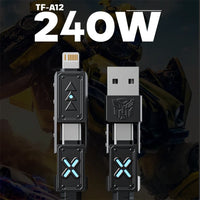 Transformers TF-A12 Deformed 4 in1 Charging Cable 240W