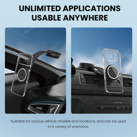 REDEFYNE VT105MW Metal Arm QI2 Magnetic Wireless Charging Car Mount
