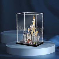 Display King - Acrylic display case with  lettering  for LEGO The Disney Castle 71040