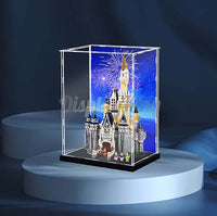 Display King - Acrylic display case with  lettering  for LEGO The Disney Castle 71040