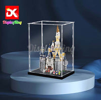 Display King - Acrylic display case with  lettering  for LEGO The Disney Castle 71040