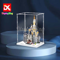 Display King - Acrylic display case with  lettering  for LEGO The Disney Castle 71040