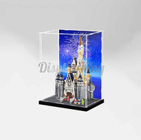 Display King - Acrylic display case with  lettering  for LEGO The Disney Castle 71040