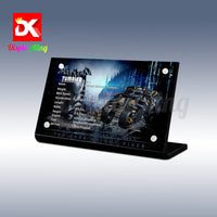 Display King - Acrylic display plaque for Lego DC Batman Batmobile Tumbler 76240