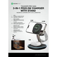 AMAZINGTHING Thunder Pro Mag 3-IN-1 Charging Stand - Black