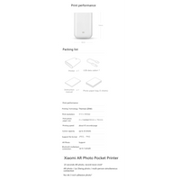 XIAOMI Bluetooth AR Photo Portable Printer