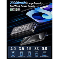 MOVE SPEED Laptop Portable Charger Power Bank 20000mAh 65W (YSPBE20-65)-Black