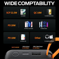 MOVE SPEED F20 Power Bank 20000mAh USB-C Cable 22.5W Max Portable Fast Charging (YSPBF20)
