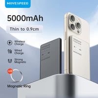 MOVE SPEED S10 Ultra-thin Titanium Magnetic Power Bank 5000mAh PD20W (YSPBS05)
