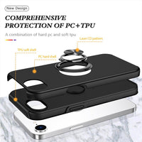Magnetic Ring Holder Shockproof Cover Case for iPhone 16E