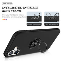 iPhone 17 Magnetic Ring Holder Shockproof Case Cover