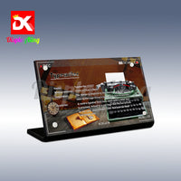 Display King - Acrylic display plaque for Lego Typewriter 21327