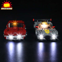 Brick Shine Light  Kit for LEGO® 1968 Chevrolet Corvette & C8.R Race Car 76903