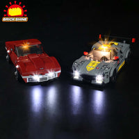 Brick Shine Light  Kit for LEGO® 1968 Chevrolet Corvette & C8.R Race Car 76903
