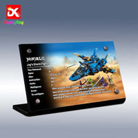 Display King - Display plaque for LEGO NINJAGO® Jay's Storm Fighter 70668