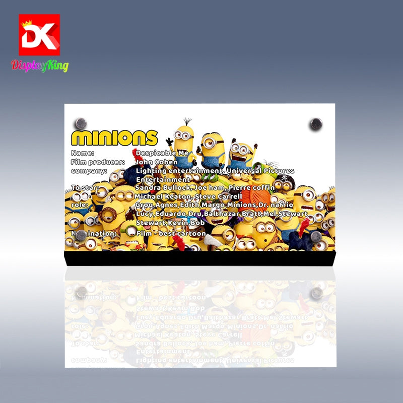 Display King Display plaque for LEGO Minions Brick Built Minions