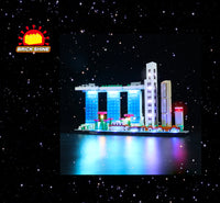 Brick Shine - GC Light Kit for  LEGO® Architecture Singapore 21057