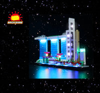 Brick Shine - GC Light Kit for  LEGO® Architecture Singapore 21057