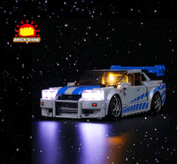 Brick Shine -  Light Kit for LEGO® 2 Fast 2 Furious Nissan Skyline GT-R (R34) 76917