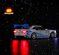 Brick Shine -  Light Kit for LEGO® 2 Fast 2 Furious Nissan Skyline GT-R (R34) 76917
