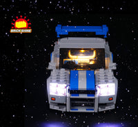 Brick Shine -  Light Kit for LEGO® 2 Fast 2 Furious Nissan Skyline GT-R (R34) 76917