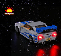 Brick Shine -  Light Kit for LEGO® 2 Fast 2 Furious Nissan Skyline GT-R (R34) 76917