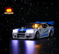Brick Shine -  Light Kit for LEGO® 2 Fast 2 Furious Nissan Skyline GT-R (R34) 76917