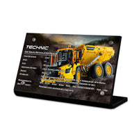 Display plaque  for LEGO 6x6 Volvo Articulated Hauler 42114