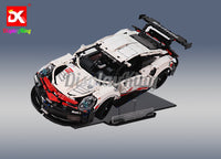 Display King - Acrylic display Stand with custom lettering  for LEGO Porsche 911 RSR 42096
