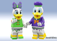 Minifigures Disney couple Characters  - a set of 3 x minifigures