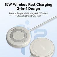 Baseus Simple Mini4 Magnetic Wireless Charging Stand Qi2 15W
