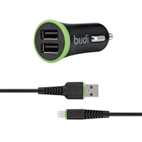 sky Budi CC061LB 3.4A 2USB Car Charger witht USB-A to Lightning combo
