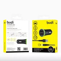 sky Budi M8J061T 3.4A 2USB Car Charger with USB-A to C Combo

