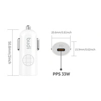 sky Budi CC062TTTW PD 33W USB C Mini car charger with Type-C to C combo
