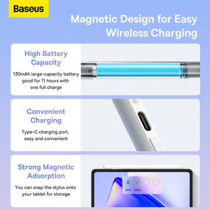 Baseus Smooth Writing 2 Series Stylus with LED Indicators-White