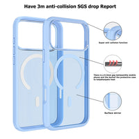 Dual Color Shockproof Transparent Case Cover With Magnetic Ring for iPhone 17 Pro / 18 Pro
