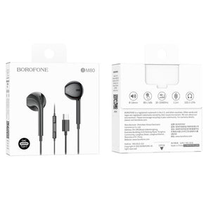 BOROFONE BM80 Magnificent Type-C wire-controlled digital earphones with microphone