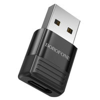 BOROFONE BV18 USB male to Type-C female USB2.0 adapter - black

