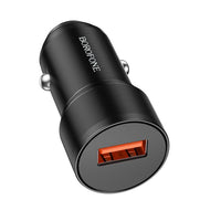 BOROFONE BZ19A Wisdom single port QC3.0 car charger - black
